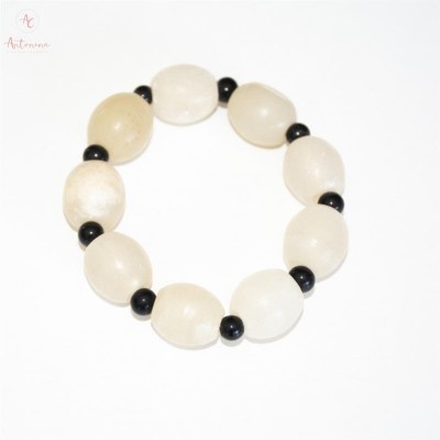 Pulseira Jade Oval Com Madeira<br><span style='color:#fff;'>Joias</span>