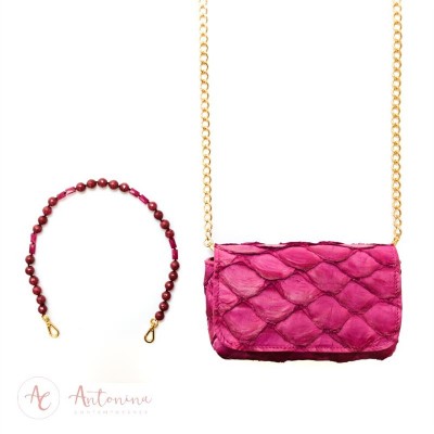 Bolsa Sophie De Pirarucu Pink<br><span style='color:#fff;'>Joias</span>