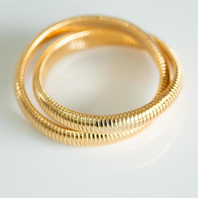 Bracelete 2 Voltas Banhado Em Ouro 18k<br><span style='color:#fff;'>Joias</span>
