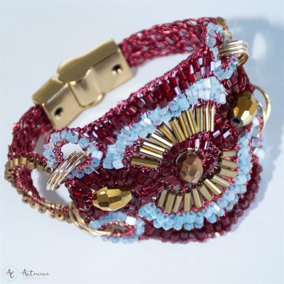Bracelete Seduction Bordô<br><span style='color:#fff;'>Joias</span>
